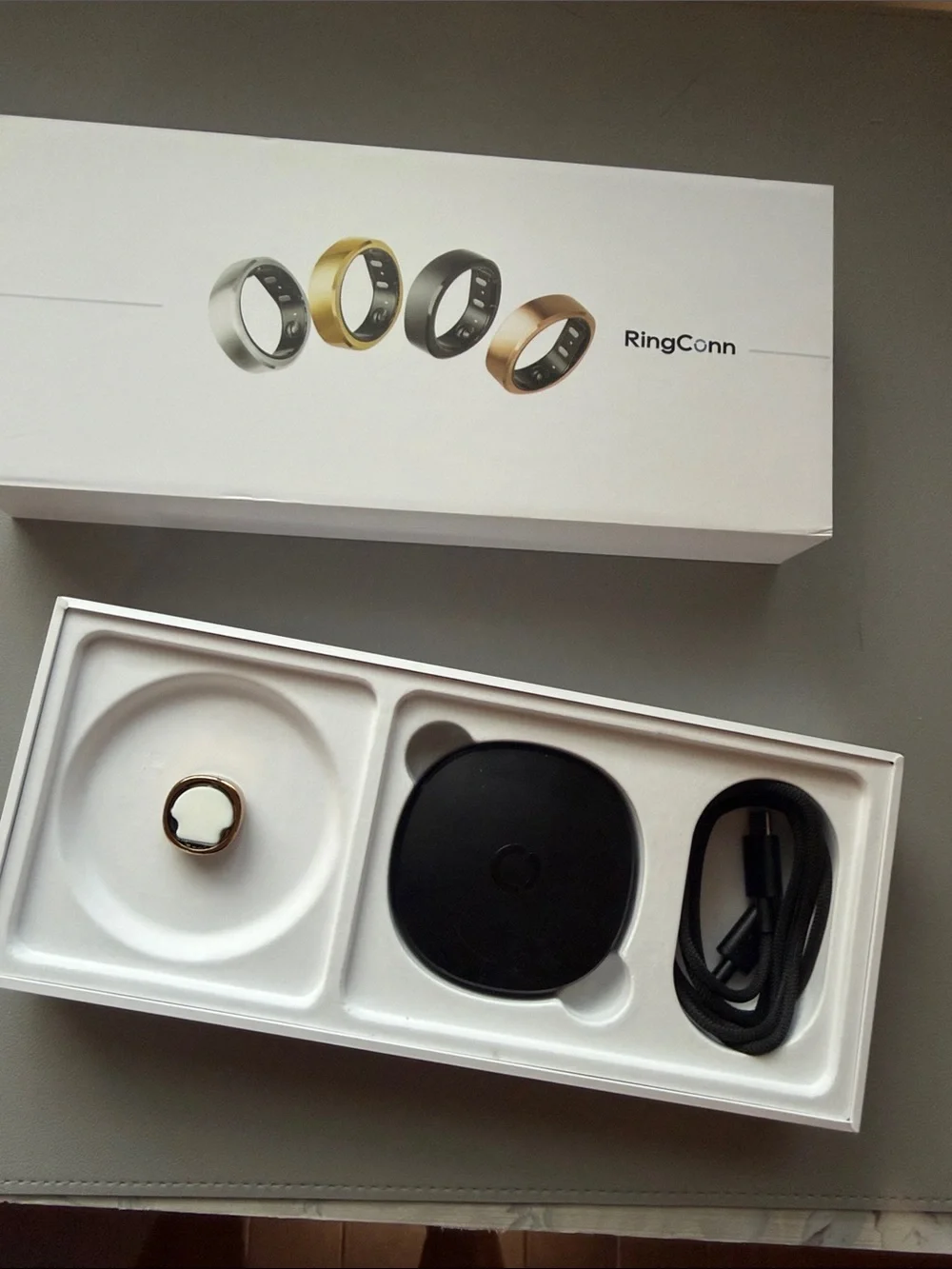 RingConn Smart Health & Activity Ring — Silver, Gold, Black, Rose Gold. Free app